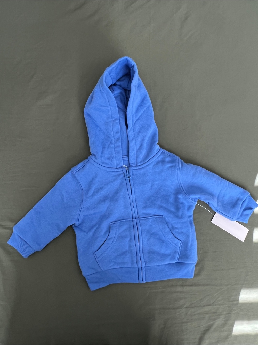 Baby’s Blue Hooded Zip-Up Sweatshirt Size 3-6M